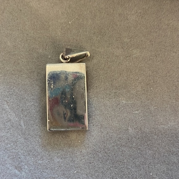 Colorful Silver Rectangle Pendant - Picture 5 of 5